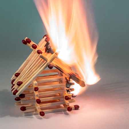 burning burning down chain reaction fire