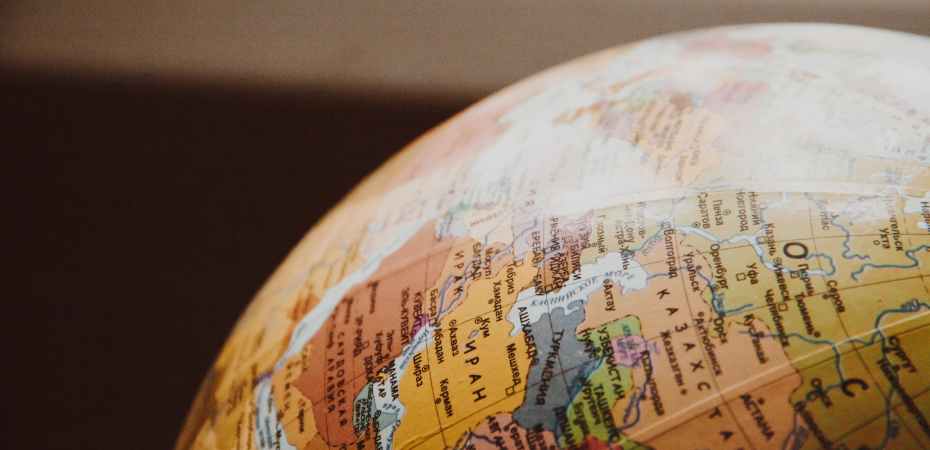 close up of globe