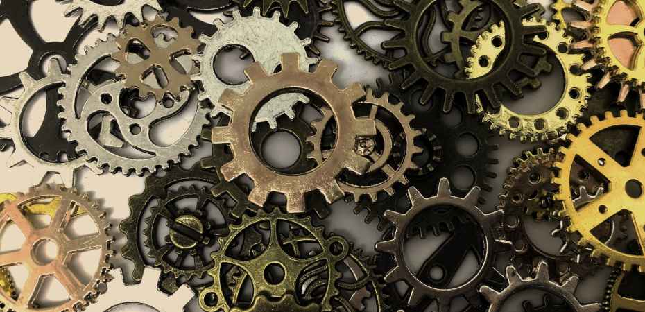 abstract art circle clockwork
