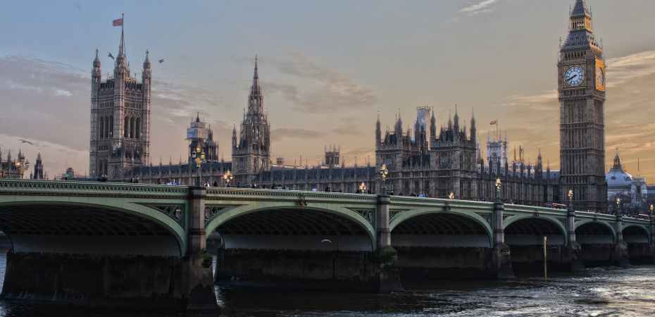 bridge over river in city